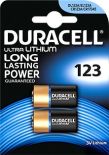 2 x bateria foto litowa Duracell CR123