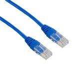 Kabel sieciowy UTP Patchcord RJ45 kat. 5e skrętka drut 3m niebieski