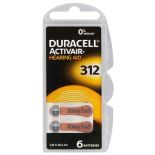 6 x baterie do aparatów słuchowych Duracell ActivAir 312 MF