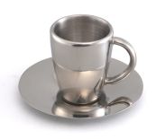 Filiżanka stalowa + spodek Gipfel Tasse 120ml 8125