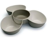 Zestaw misek Joseph TRIPLE DISH biało-szary 70072