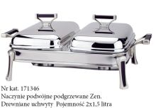 Podgrzewacz do potraw podwójny 2x1,5L Regent Zen 171346