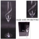 Kieliszki do szampana Swarovski Prezent Ślub Wesele 2szt. - LINE EXCLUSIVE 1855011