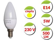 Żarówka LED E14 SMD 2835 ciepła 5W 500lm = 60W Z6