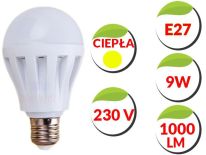 ŻARÓWKA E27 LED 2835 SMD 9W 1000lm =145W CIEPŁA Z3