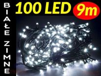 LAMPKI CHOINKOWE 100 LED ŁĄCZENIE BIAŁE ZIMNE #2