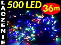 LAMPKI CHOINKOWE 500 LED ŁĄCZENIE 25m MULTIKOLOR 5