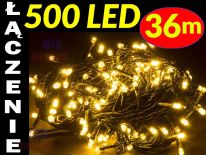 LAMPKI CHOINKOWE 500 LED ŁĄCZENIE BIAŁE CIEPŁE #5