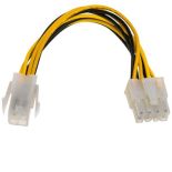 Kabel zasilający Akyga AK-CA-10 ( P4 4-pin /  EPS P8 8-pin F-M PVC 0,15m )