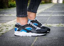 NIKE HUARACHE RUN "BLACK / PHOTO BLUE" (654275-013) - Czarno-niebieski