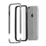 Moshi iGlaze Luxe - Etui z aluminiową ramką iPhone 6s / iPhone 6 (Titanium Grey)