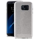 PURO Glitter Shine Cover - Etui Samsung Galaxy S7 edge (Silver)