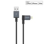 Moshi 90-degree Aluminum Connector - Kabel USB z Lightning MFi (czarny)