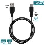 PURO Type-C Charge & Sync Cable - Kabel USB-C 2.0 na USB-A 2.0 do ładowania & synchronizacji danych, 2A, 480 Mbps, 1m (czarny)