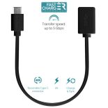 PURO Type-C Charge & Sync Adapter - Adapter USB-C 3.1 na USB-A 3.0 do ładowania & synchronizacji danych, 2A, 5 Gbps, 20 cm (czarny)