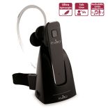 PURO Multipoint Bluetooth Headset - Zestaw słuchawkowy Bluetooth 4.1 + obługa 2 urządzeń jednocześnie w/stacja dokująca + kabel micro USB (czarny)