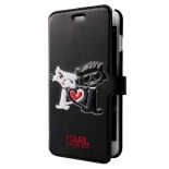 Karl Lagerfeld Choupette In Love Booktype Case - Etui iPhone 7 z klapką (Black)