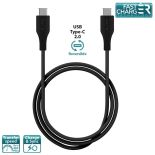 PURO Type-C Charge & Sync Cable - Kabel USB-C 2.0 na USB-C 2.0 do ładowania & synchronizacji danych, 2A, 480 Mbps, 1 m (czarny)