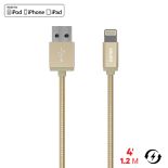 Kanex Premium DuraFlex Lightning - Kabel MFi z Lightning do USB, 1.2 m (Gold)