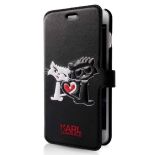 Karl Lagerfeld Choupette In Love Booktype Case - Etui Samsung Galaxy S8 z klapką (Black)