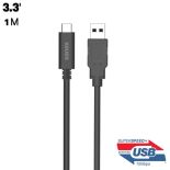 Kanex USB-C to USB 3.0 Charge and Sync Cable - Kabel USB-C na USB 3.0 do ładowania & synchronizacji danych, 3.0 A, 10 Gbps, 1 m (Black)