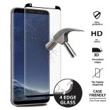 PURO Premium Full Edge Tempered Glass Case Friendly - Szkło ochronne hartowane na ekran Samsung Galaxy S8 (czarna ramka)