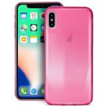 PURO 0.3 Nude - Etui iPhone Xs / X (Fluo Pink)