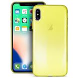 PURO 0.3 Nude - Etui iPhone Xs / X (Fluo Yellow)