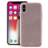 PURO Glitter Shine Cover - Etui iPhone Xs / X (Rose Gold)