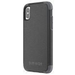 Griffin Survivor Prime Leather - Pancerne etui iPhone X (czarny)