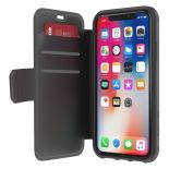 Griffin Survivor Strong Wallet - Etui iPhone X z kieszeniami na karty (czarny/szary)