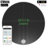 QardioBase 2 Smart Scale - Waga diagnostyczna z trybem ciążowym dla iOS / Android / Kindle / Apple Health (Volcanic Black)