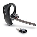 Plantronics Voyager 5260 - Uniwersalna słuchawka Bluetooth obsługująca do 2 urządzeń jednocześnie + adapter USB Bluetooth (czarny)