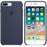 Apple Silicone Case - Silikonowe etui iPhone 8 Plus / 7 Plus (nocny błękit)