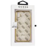 Guess 4G Transparent - Etui iPhone X (złoty)