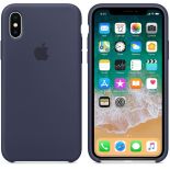 Apple Silicone Case - Silikonowe etui iPhone X (nocny błękit)