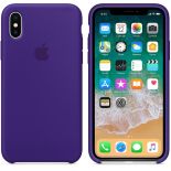 Apple Silicone Case - Silikonowe etui iPhone X (fiolet ultra)