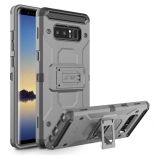 Zizo Armor Cover - Pancerne etui Samsung Galaxy Note 8 (2017) z podstawką i uchwytem do paska (Gray/Black)