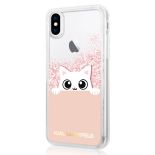 Karl Lagerfeld K-Peek A Boo - Etui iPhone X (Glitter Pink Gold)