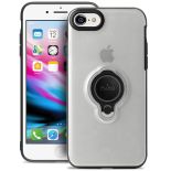 PURO Magnet Ring Cover - Etui iPhone 8 / 7 z magnetycznym uchwytem na palec (przezroczysty)