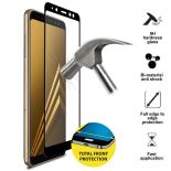 PURO Frame Tempered Glass - Szkło ochronne hartowane na ekran Samsung Galaxy A8 (2018) (czarna ramka)