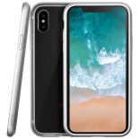 Laut EXOFRAME - Etui iPhone X z aluminiową ramką z 2 foliami na ekran w zestawie (Silver)