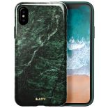 Laut HUEX ELEMENTS - Etui iPhone Xs / X z 2 foliami na ekran w zestawie (Marble Emerald)