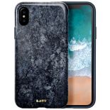 Laut HUEX ELEMENTS - Etui iPhone Xs / X z 2 foliami na ekran w zestawie (Marble Blue)