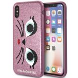 Karl Lagerfeld K-Paris Case - Etui iPhone X (Glitter Pink)