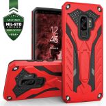 Zizo Static Cover - Pancerne etui Samsung Galaxy S9+ z podstawką (Red/Black)