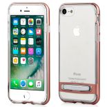 Mercury Dream Bumper - Etui iPhone 8 / 7 z metalową podstawką (różowe złoto)