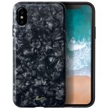 Laut POP PEARL - Etui iPhone Xs / X z 2 foliami na ekran w zestawie (Black Pearl)