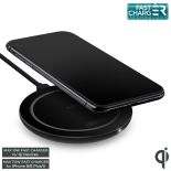 PURO Fast Wireless Charging Station QI - Uniwersalna stacja bezprzewodowa USB-C z ładowaniem indukcyjnym Qi, 9 V / 1.1 A - 10 W (czarny)