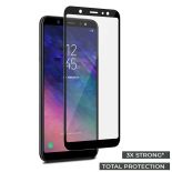 PURO Frame Tempered Glass - Szkło ochronne hartowane na ekran Samsung Galaxy A6 (2018) (czarna ramka)